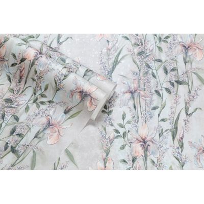 Обои Home Color Iris НС71714-14 виниловые на флизелине 1,06х10,05м, серый