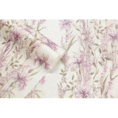 Обои Home Color Iris НС71714-15 виниловые на флизелине 1,06х10,05м белый