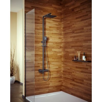 Душевая система с термостотом для ванны Timo Tetra-thermo SX-0169/03, черная