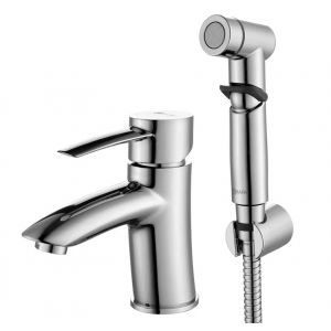 Смеситель для раковины с гигиенической лейкой Lemark Atlantiss LM3216C,  хром
