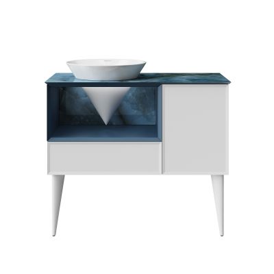 Тумба подвесная Kerama Marazzi Cono/Коно CO.97\GEN  c открытой полкой и ящиками 97 см
