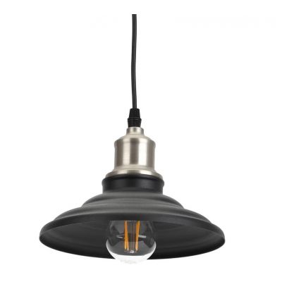 Светильник подвесной ЭРА PL4 BK/BN E27 max 60W d203 шагрень черный/темный никель