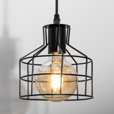 Светильник подвесной ЭРА PL9 BK 60W E27 d160 черный