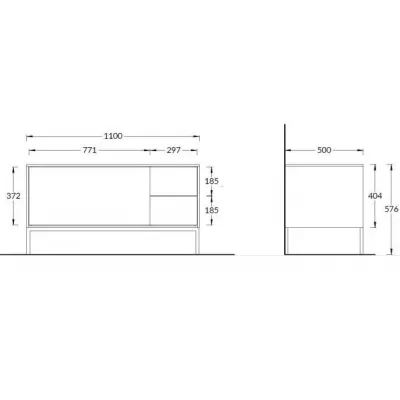 Тумба Kerama Marazzi ATOLLO AT.110\WHT.M  напольная/подвесная с ящиками 110 белая