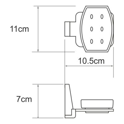 Мыльница Wasser Kraft Lopau К-6029 стекло