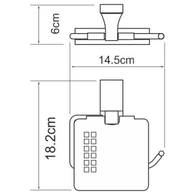 Держатель туалетной бумаги Wasser Kraft Lopau К-6025 с крышкой