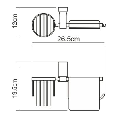 Держатель туалетной бумаги и освежителя Wasser Kraft Lopau К-6059