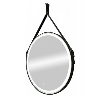 Зеркало Континент Millenium Black Led D 650 на ремне из кожи черного цвета с бесконтактным сенсером