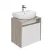 Тумба Kerama Marazzi Pro/Про PRO.60.2\WHT, белая глянцевая, подвесная 2 дверцы 60