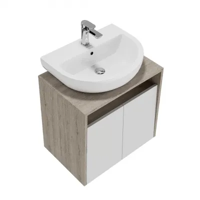 Тумба Kerama Marazzi Pro/Про PRO.60.2\WHT, белая глянцевая, подвесная 2 дверцы 60