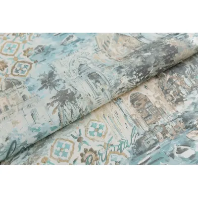 Обои KERAMA MARAZZI Впечатление КМ6603 виниловые на флизелине 1,06х10,05м, мотив, голубой