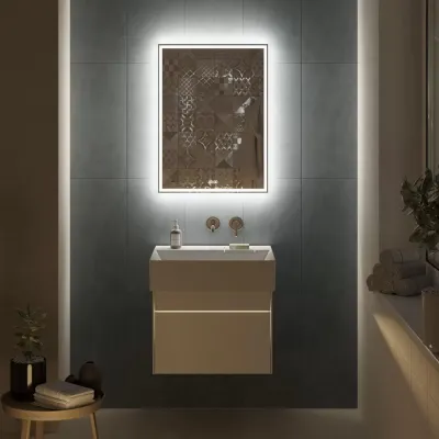 Зеркало Kerama Marazzi Tecno TE.mi.60 с LED 60 с подсветкой, с функцией антизапотевание, белое глянцевое