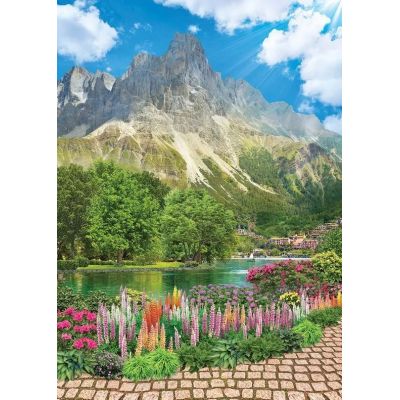 Фотообои Твоя Планета Люпины в горах Люкс 8л 1,94x2,72м
