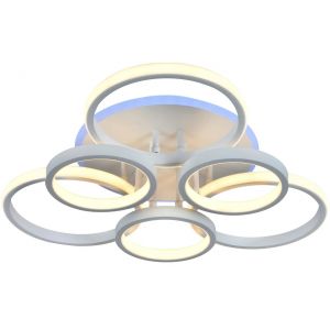 Светильник потолочный светодиодный Rivoli Paula 6088-106 90W+8W 4K-6K LED белый, пульт ДУ 135х610мм 0261