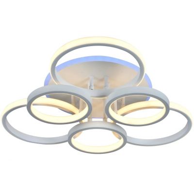 Светильник потолочный светодиодный Rivoli Paula 6088-106 90W+8W 4K-6K LED белый, пульт ДУ 135х610мм 0261