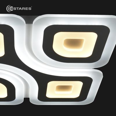 Светильник-люстра светодиодный управляемый ESTARES LITECO LC-QUARTO 60W(5500lm) 2К-4К-6К 650х650х50 пульт ДУ IP44