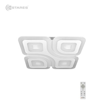Светильник-люстра светодиодный управляемый ESTARES LITECO LC-QUARTO 60W(5500lm) 2К-4К-6К 650х650х50 пульт ДУ IP44