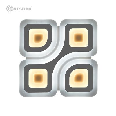 Светильник-люстра светодиодный управляемый ESTARES LITECO LC-QUARTO 60W(5500lm) 2К-4К-6К 650х650х50 пульт ДУ IP44