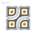 Светильник-люстра светодиодный управляемый ESTARES LITECO LC-QUARTO 60W(5500lm) 2К-4К-6К 650х650х50 пульт ДУ IP44
