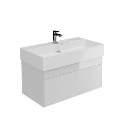 Тумба Kerama Marazzi LO.90.2\WHT Logica/Лоджика 90 см. подвесная 2 ящика, белоснежный