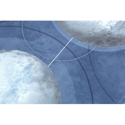 Обои Home Color Planets НC71987-46 виниловые на флизелине 1,06х10,05м, синий
