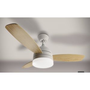 Люстра светодиодная управляемая с вентилятором Estares FAN WOOD 48W+55W(4500lm) дерево, пульт ДУ