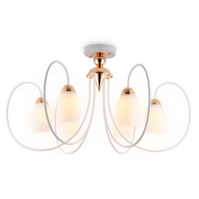 Люстра потолочная Ambrella TR3120/6 WH/GD белый/золото
