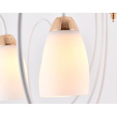 Люстра потолочная Ambrella TR3120/6 WH/GD белый/золото