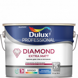 Краска Dulux Professional Diamond Matt матовая для стен и потолков BW 10л