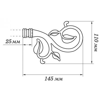 Наконечник DDA DIY16 Осенний вальс, Хром (2 шт.)