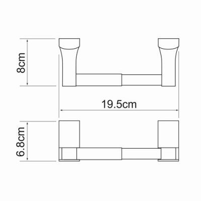 Держатель туалетной бумаги Wasser Kraft Leine К-5022 хром