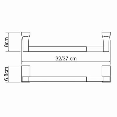 Держатель бумажных полотенец Wasser Kraft Leine К-5091 (К-5022) 32см хром