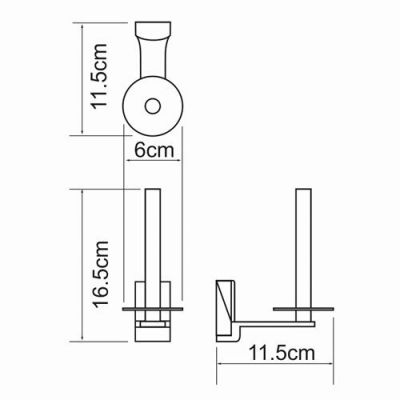 Держатель туалетной бумаги Wasser Kraft Leine К-5097 хром