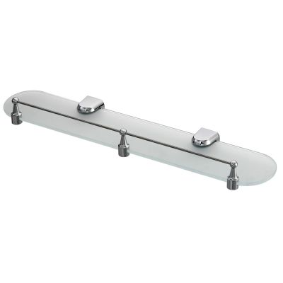 Полка стеклянная с бортиком Wasser Kraft Berkel К-6844 (6824) хром