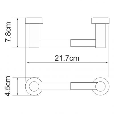 Держатель туалетной бумаги Wasser Kraft Donau К-9422 хром