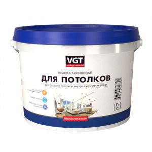 Краска VGT ВД-АК-2180 для потолков белоснежная 1.5 кг