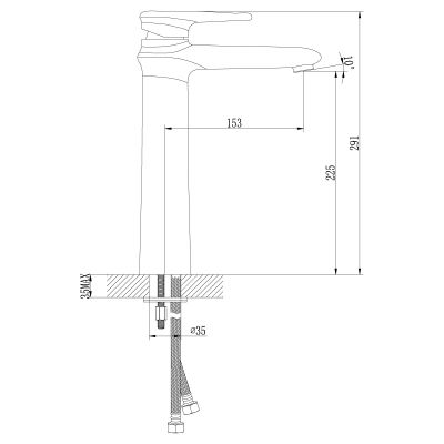 Смеситель для раковины Lemark Status LM4409C, хром