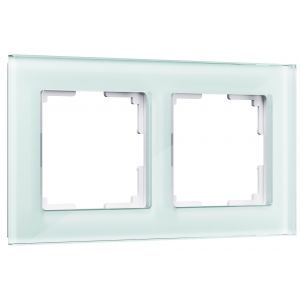 Рамка на 2 поста Werkel WL01-Frame-02 натуральное стекло