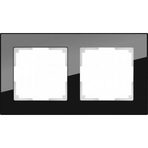 Рамка на 2 поста Werkel WL01-Frame-02 (W0021108) черный/стекло