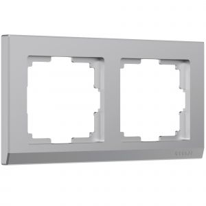 Рамка на 2 поста Werkel WL04-Frame-02 (W0021806) серебряный