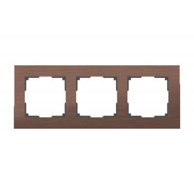 Рамка на 3 поста Werkel WL11-Frame-03 (W0031714) коричневый алюминий