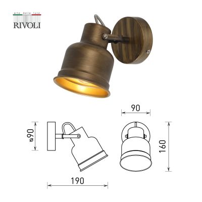 Светильник настенно-потолочный Rivoli Inessa 7035-701