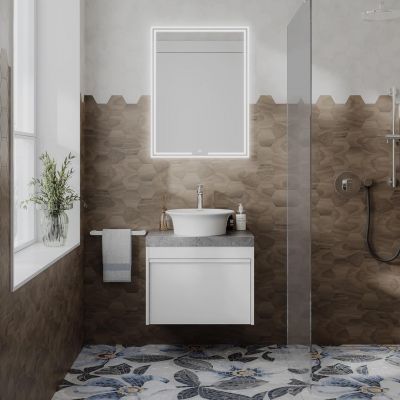 Зеркало Kerama Marazzi Mio Mio.mi.60\WHT прямоугольное с диммером 60 см