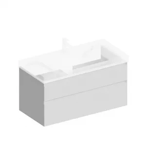 Тумба подвесная Kerama Marazzi Cubo/Кубо CUB.100.2\WHT.M белая матовая с ящиками