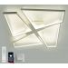 Люстра светодиодная управляемая ESTARES ORLANDO 120W S-APP-550x550x90-WHITE/WOOD/WHITE-220-IP20