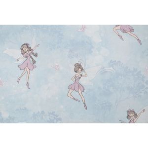 Обои Home Color Mary Fairy HC72343-65 виниловые на флизелине 1,06x10,05м, голубой