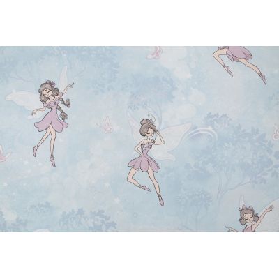 Обои Home Color Mary Fairy HC72343-65 виниловые на флизелине 1,06x10,05м, голубой