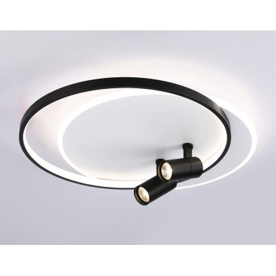 Светильник настенно-потолочный светодиодный AMBRELLA LIGHT FL51392/1+2 WH/BK белый/черный 3000K-6400K 65W 560*480*120 пультДУ