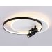Светильник настенно-потолочный светодиодный AMBRELLA LIGHT FL51392/1+2 WH/BK белый/черный 3000K-6400K 65W 560*480*120 пультДУ