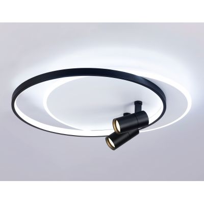Светильник настенно-потолочный светодиодный AMBRELLA LIGHT FL51392/1+2 WH/BK белый/черный 3000K-6400K 65W 560*480*120 пультДУ